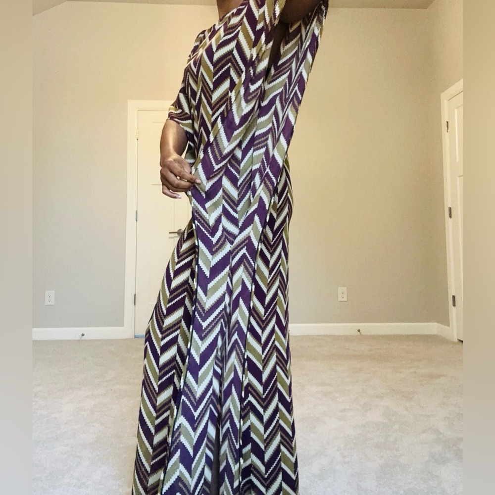 Brown Khaki Kaftan Gown - Picture 12 of 12